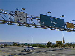 AFV sign on car-pool lane