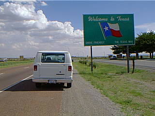 entering Texas