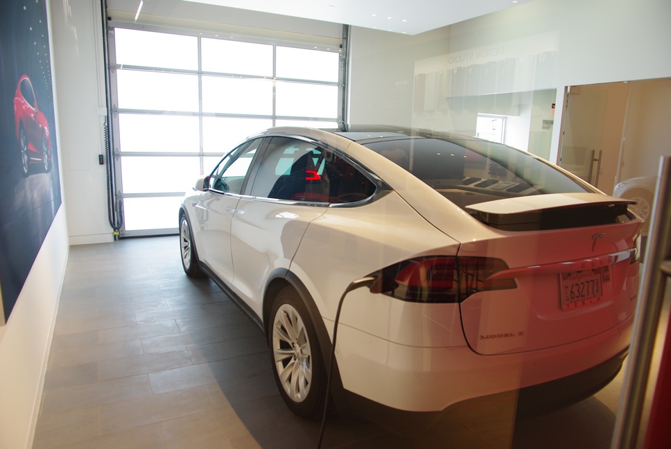 Tesla Model X in garage