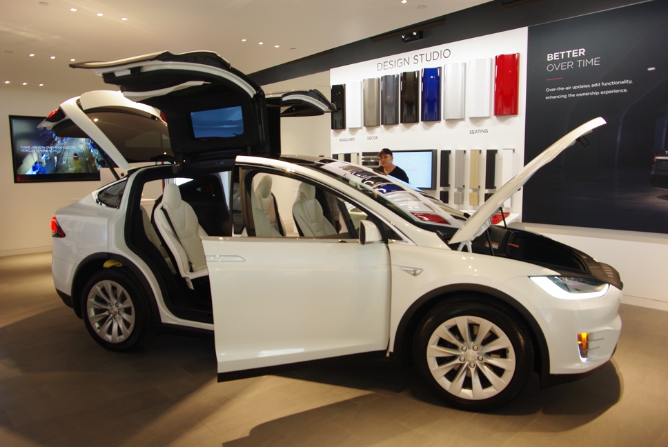 Tesla Model X on display