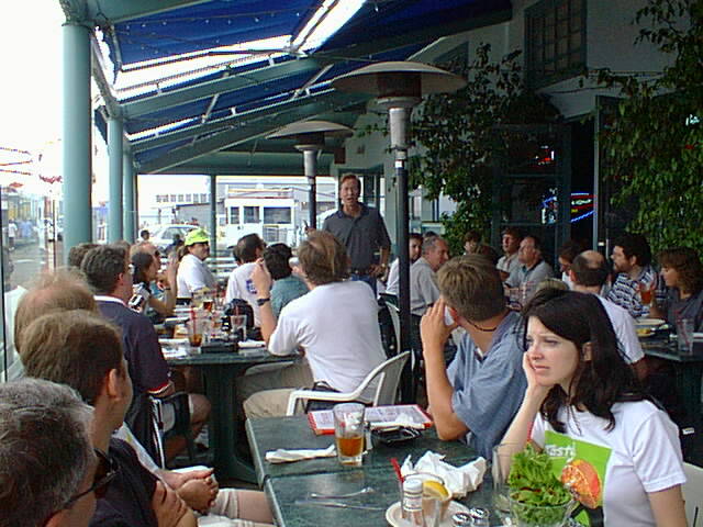 Ken Stewart addressing the club