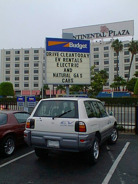 RAV4-EV and Budget sign