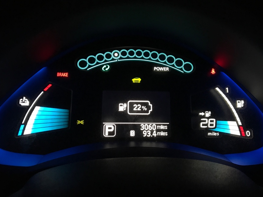 LEAF gauge cluster