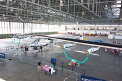 Solar Impulse 2 in hangar