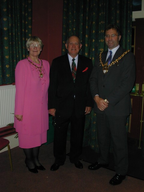 David Evans with the Mayor and Mayoress