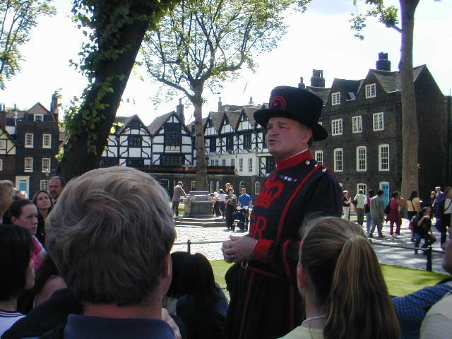 Yeoman Warder with the Queen's House