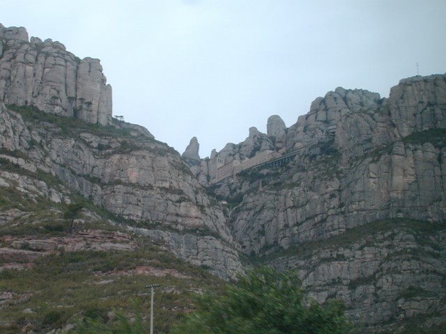Approaching Montserrat Monastery
