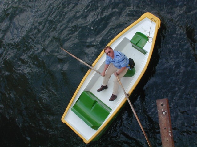 JC in boat