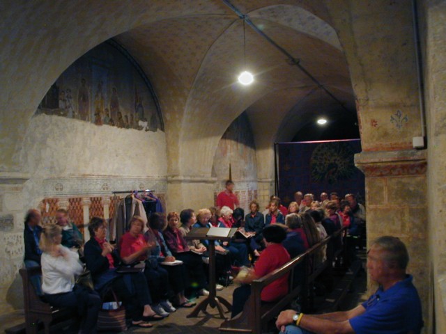 Rehearsing in the crypt