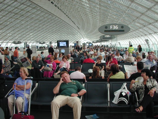 Waiting at De Gaulle airport