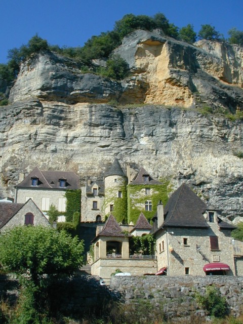 Rockslide above town