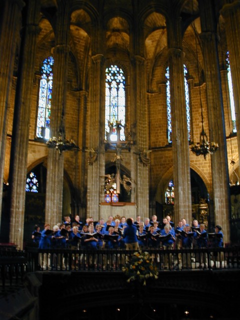 Singing in the Barcelona Cathedral