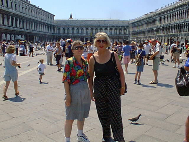 Sigi and Evelyn in St. Mark's Piazza