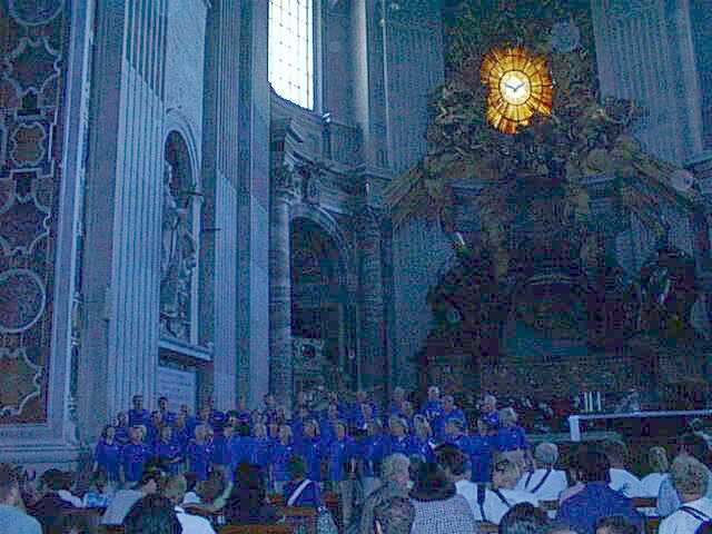 Performing in St. Peter's