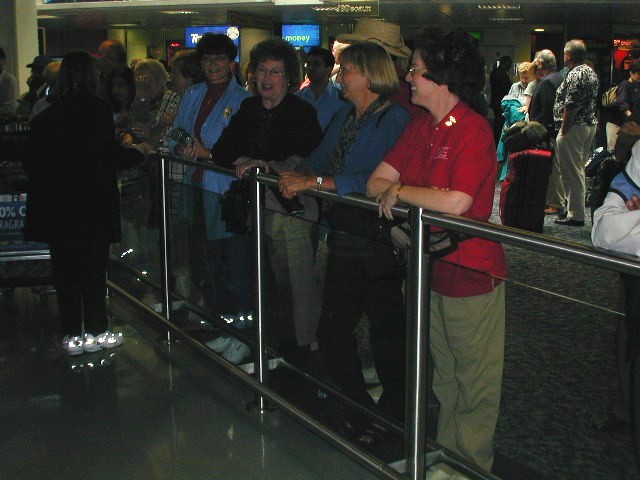 Choir members meeting us at Heathrow