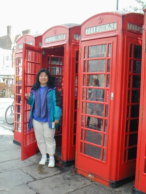 Cheryl and phone booth