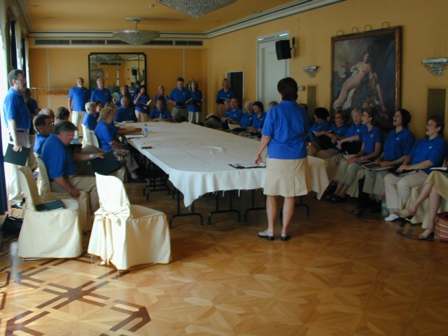 Rehearsing for Barcelona Cathedral