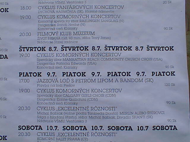 Flyer for our concert